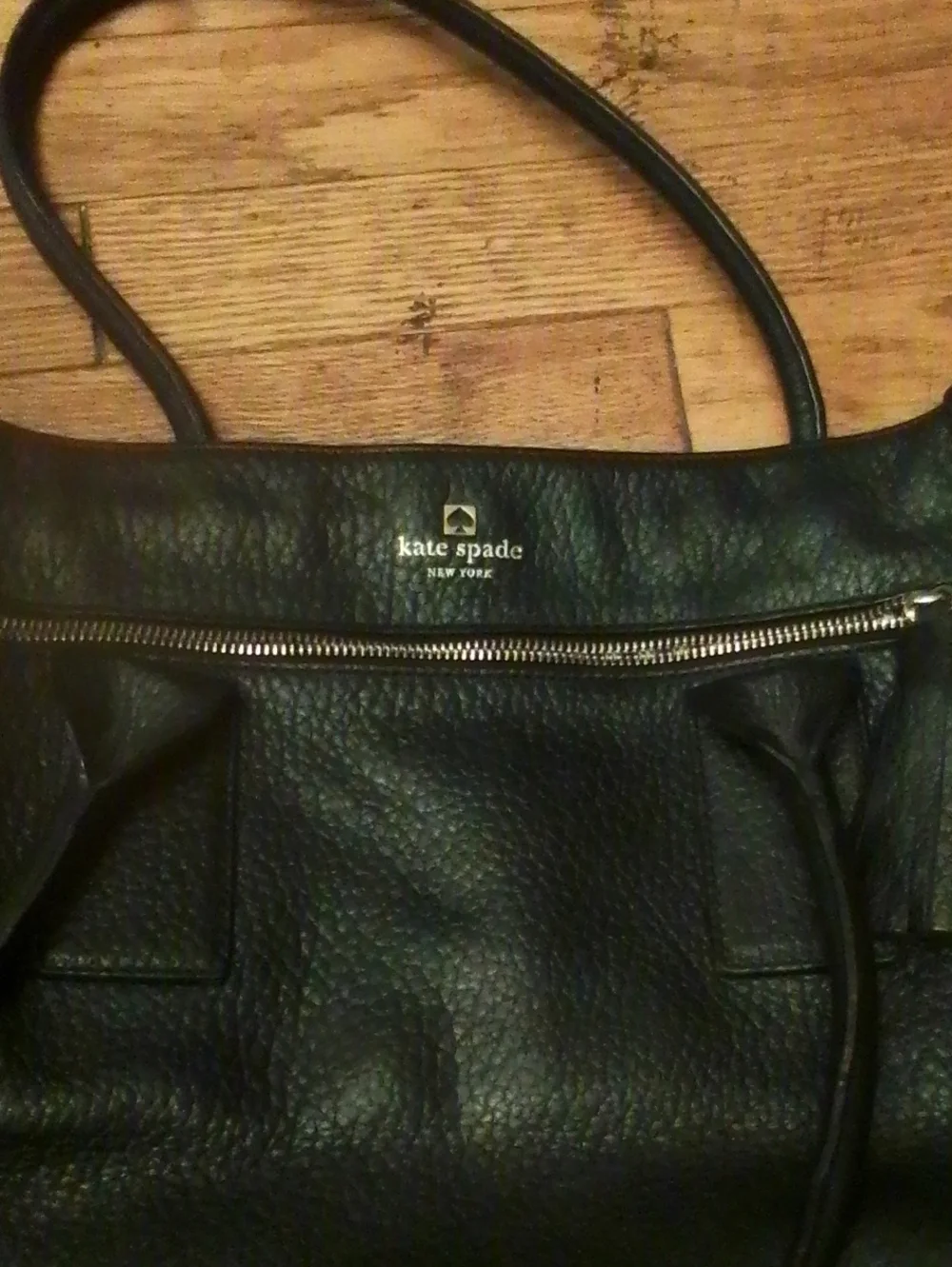 Kate Spade Southport Avenue Black Pebbled Leather Tote Bag Shoulder Handbag
